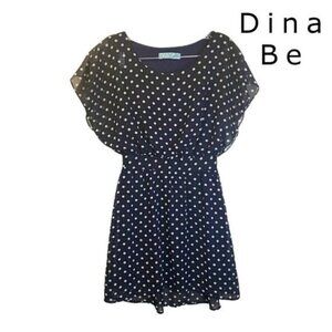 Women Summer Casual Short Sleeve Polka dot Dress